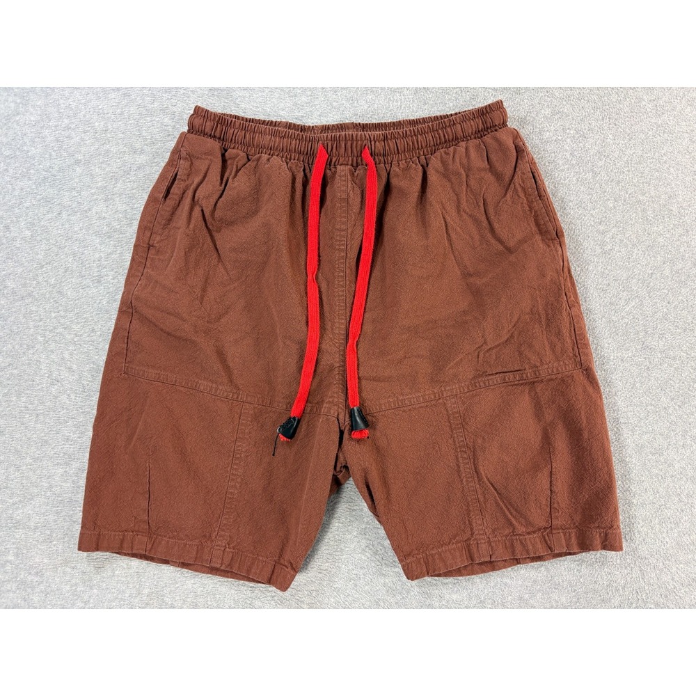 Kidoriman Tekida 100% Cotton Longline Shorts (Men's Large) Brown -9"